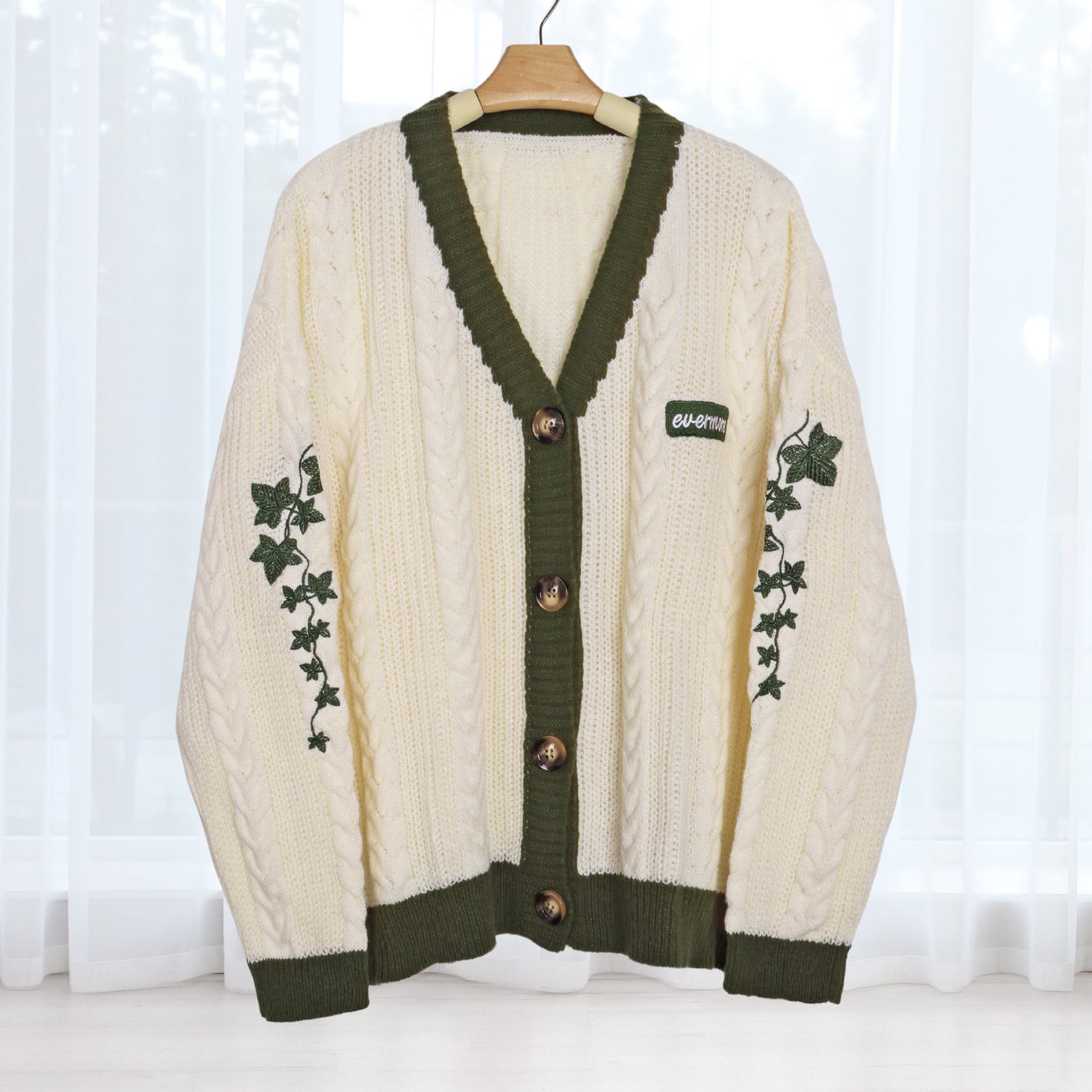 Evermore Flower Embroidery Folklore Cardigan