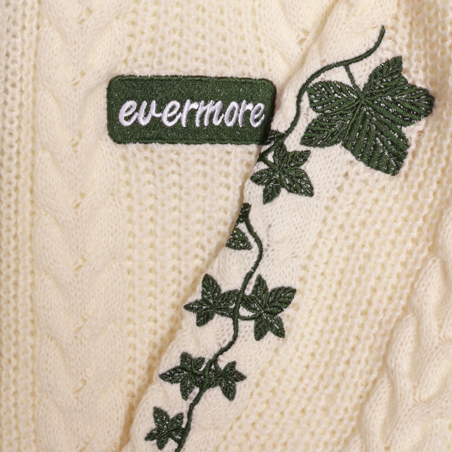 Evermore Flower Embroidery Folklore Cardigan