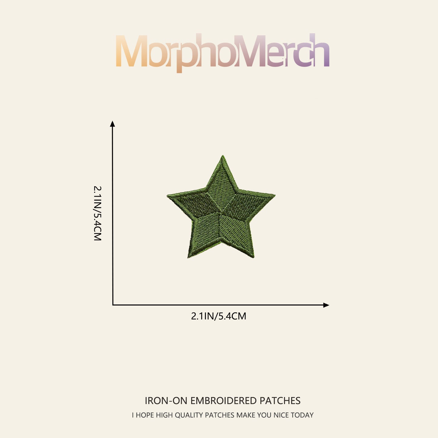 Evermore Green Star Embroidery Patch Taylor Version