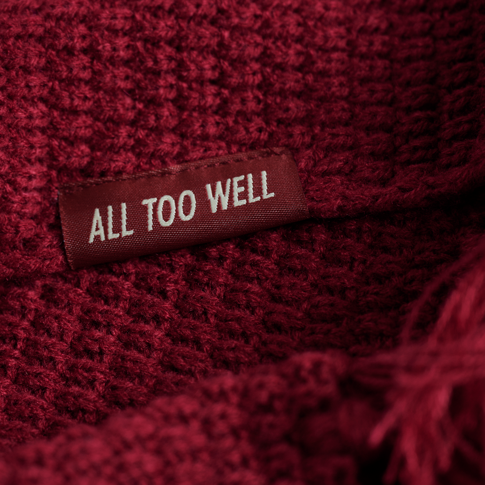 All Too Well RED Knitted Scarf