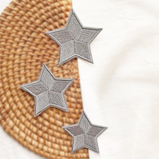 Silver Folklore Star Embroidery Patch Taylor Version