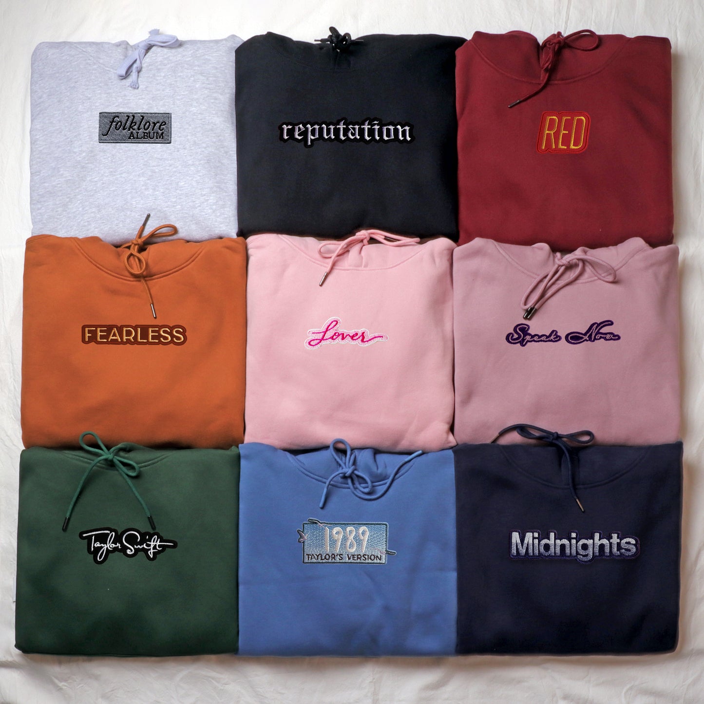 Swiftie Embroidery Multicolor Hoodie