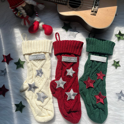 Christmas Folklore Knitted Stocking