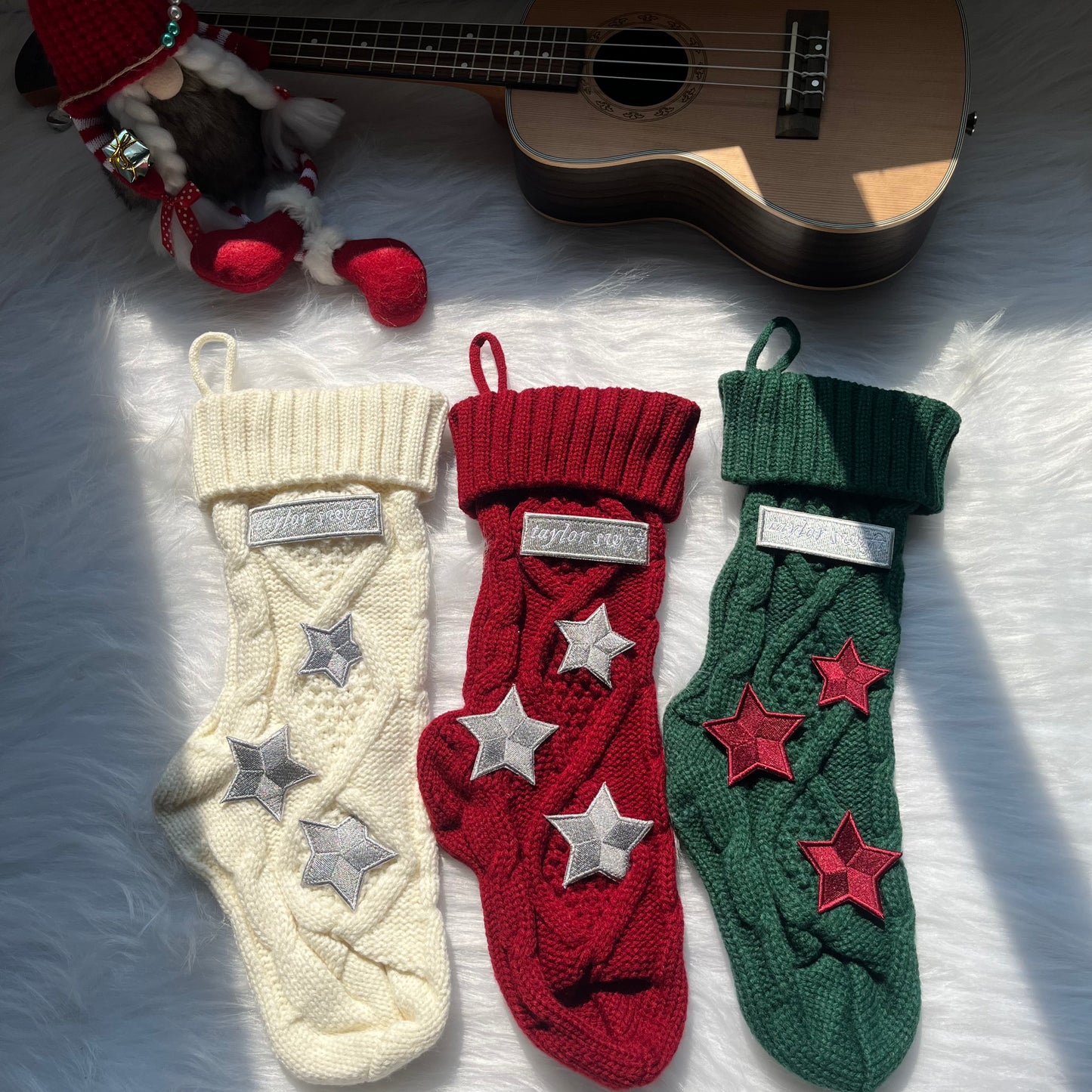 Christmas Folklore Knitted Stocking