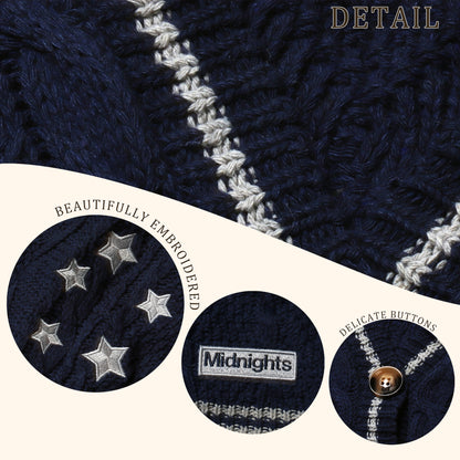 Midnights Sliver Stars Navy Cardigan Taylor Version