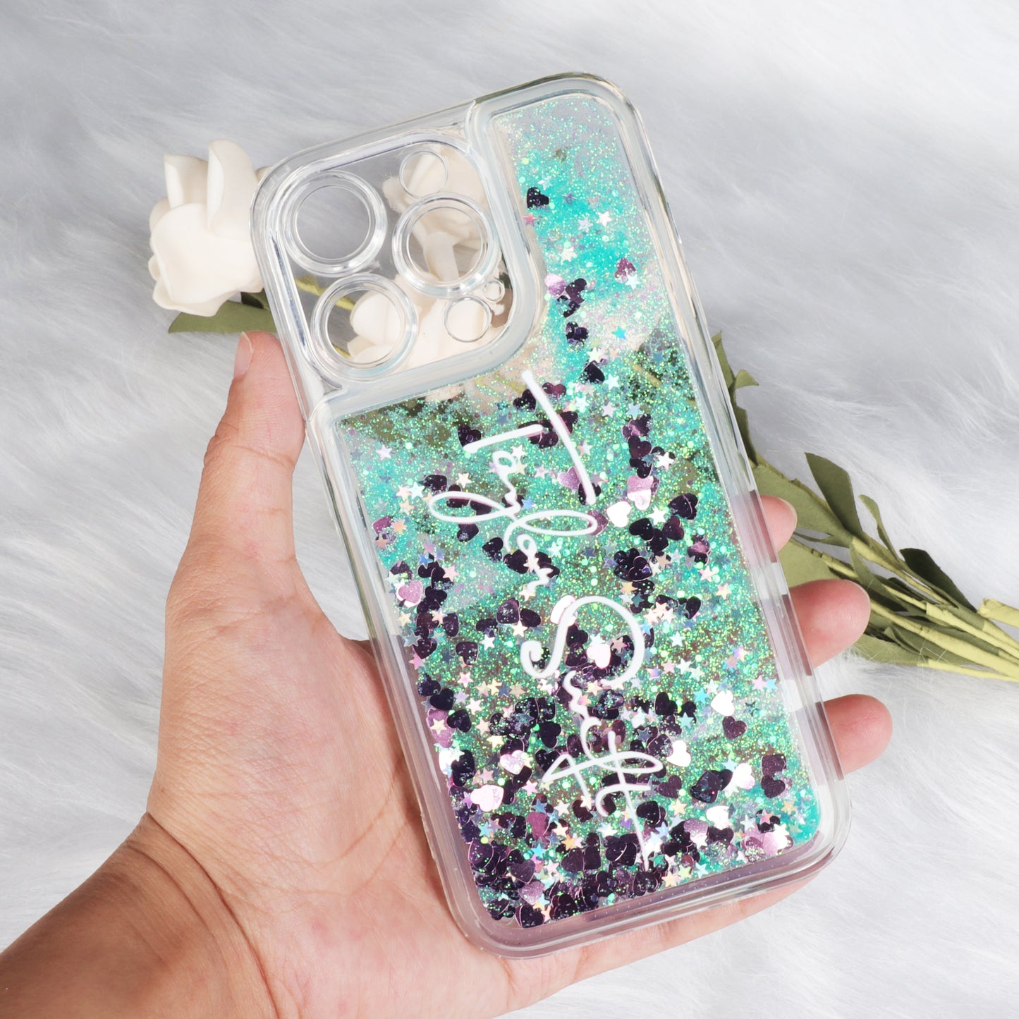 Custom Swiftie Glitter Liquid Quicksand iPhone Case