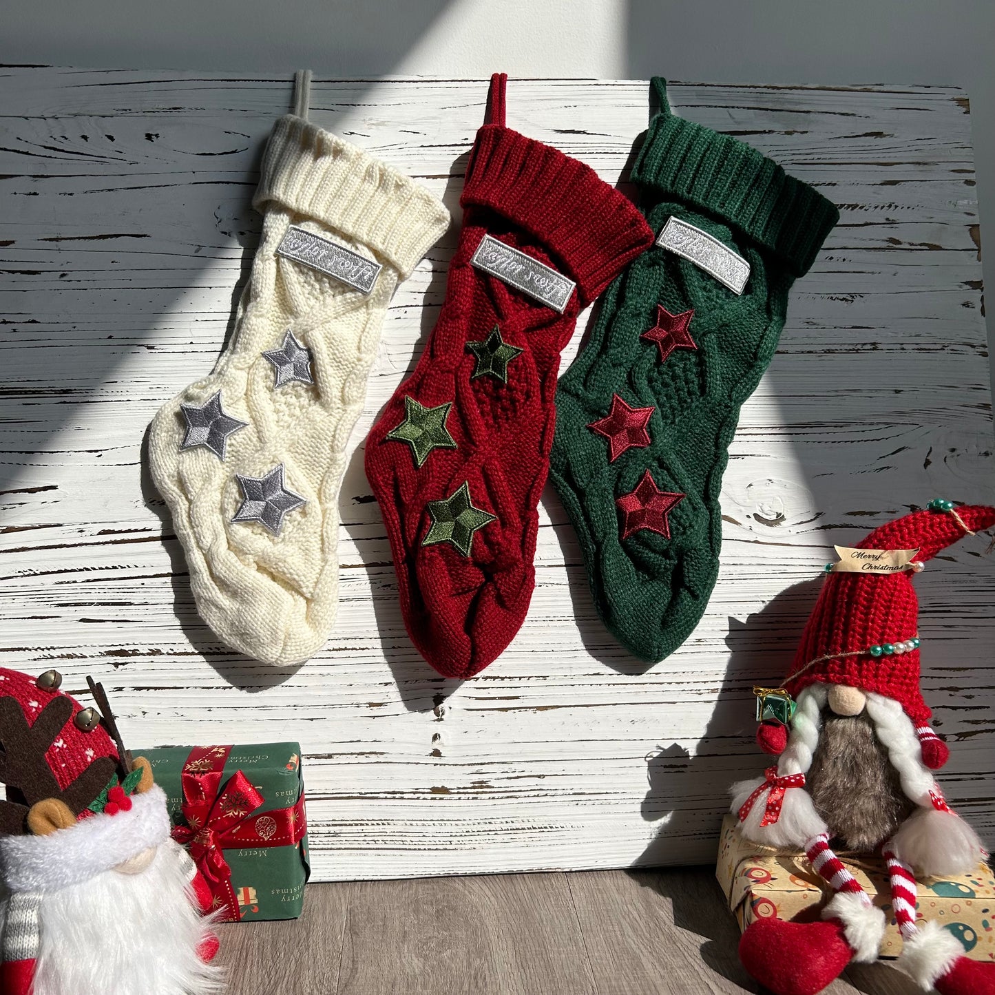 Christmas Folklore Knitted Stocking