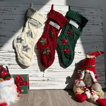 Christmas Folklore Knitted Stocking