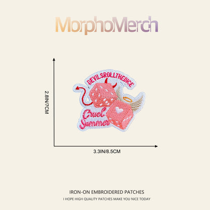 LOVER Pink Star Embroidery Patch