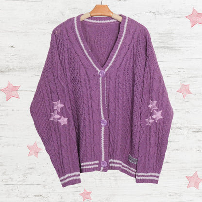 Speak Now Star Embroidery Purple Cardigan Taylor Version