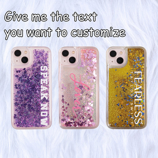 Custom Swiftie Glitter Liquid Quicksand iPhone Case