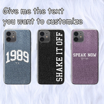 Custom Swiftie Glitter Clear iPhone Case