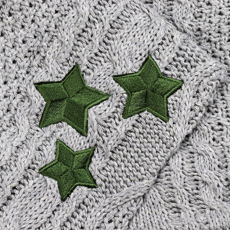 Custom Green Stars Gray Holiday Limited Cardigan