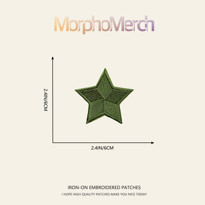 Evermore Green Star Embroidery Patch Taylor Version