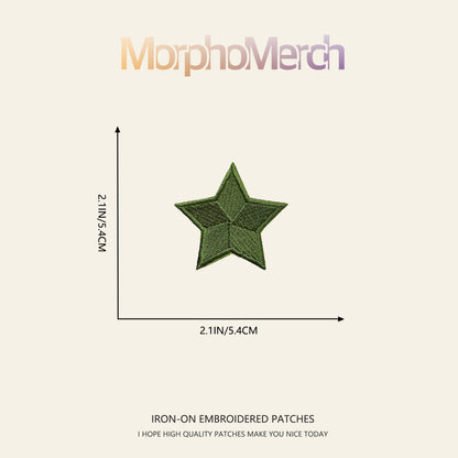 Evermore Green Star Embroidery Patch Taylor Version