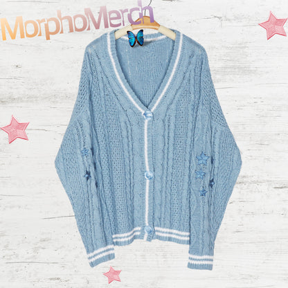 Custom Blue Stars Blue Cardigan