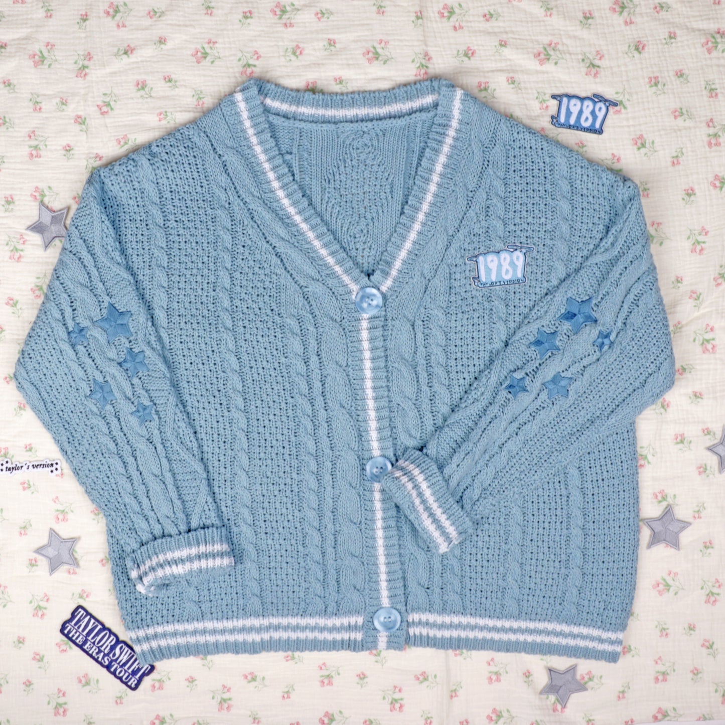 Stars Embroidery 1989 Blue Cardigan Taylor Version